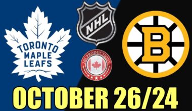 Toronto Maple Leafs vs Boston Bruins OCT 26 24 w/Superbman
