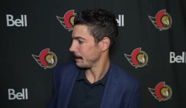 Travis Green and Travis Hamonic Pregame Availability vs COL