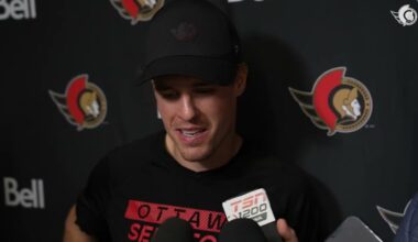Brady Tkachuk, Nick Cousins, Anton Forsberg, and Travis Green Postgame Availability vs COL