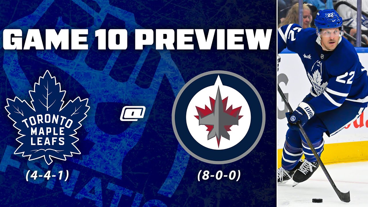 Maple Leafs at Winnipeg Jets - Game 10 Preview & Bets
