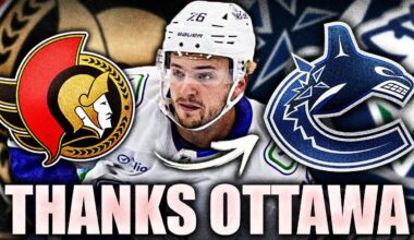 PATRIK ALLVIN IS THANKING THE OTTAWA SENATORS HARD FOR THIS MOVE (Canucks: Erik Brannstrom)