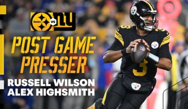 Russell Wilson & Alex Highsmith Postgame Press Conference (Week 8 vs Giants) | Pittsburgh Steelers