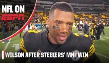 Russell Wilson's thoughts on the Steelers' 6-2 start after MNF win vs. the Giants 👏 | NFL on ESPN