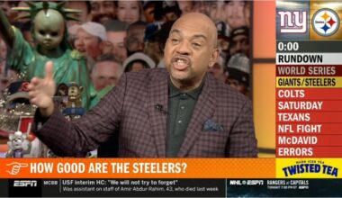 Pardon The Interruption | Wilbon GOES CRAZY Steelers take over AFC North - Colts BENCH Richardson