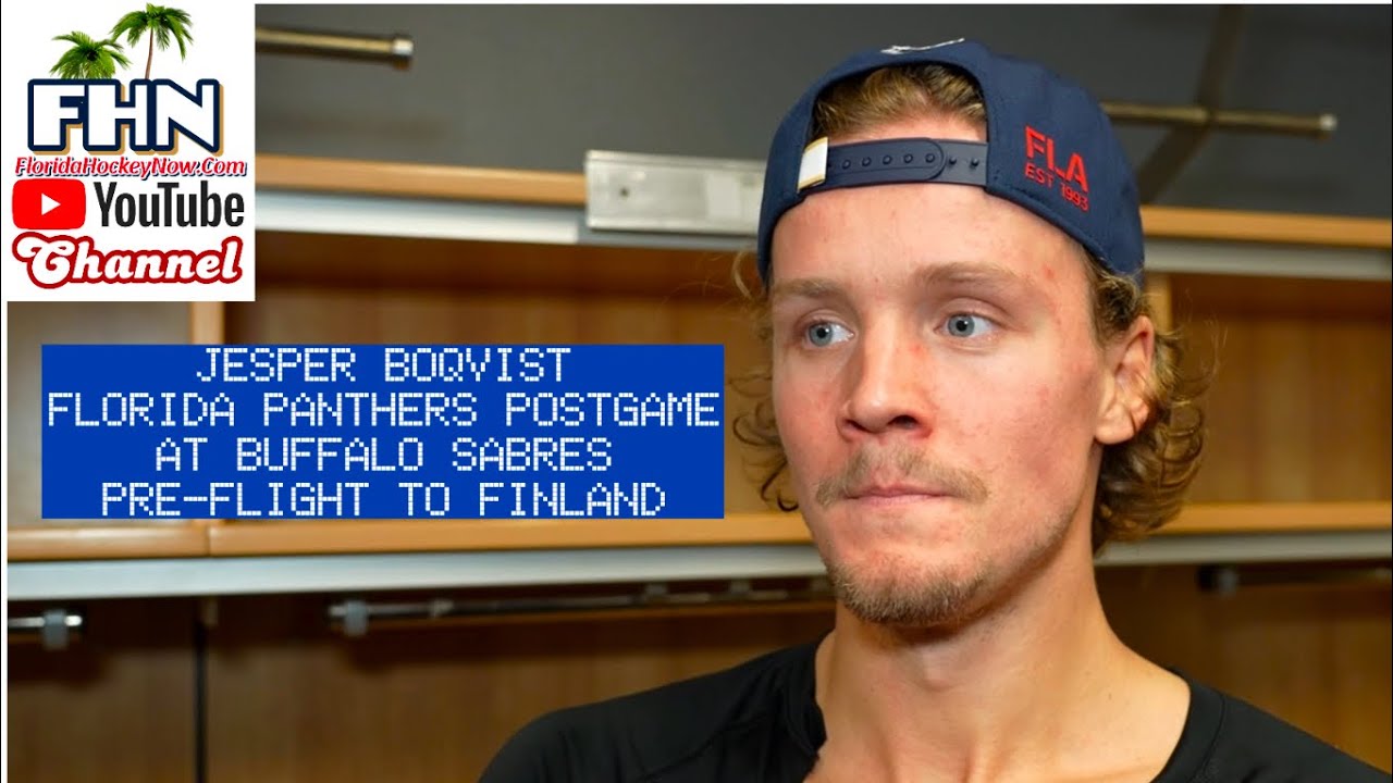 Jesper Boqvist: Florida Panthers Postgame After Beating Buffalo Sabres, Leaving for Finland