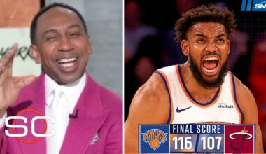 Stephen A EXCITED New York Knicks beat Miami Heat 116-107; Karl-Anthony Towns 44 Pts; Brunson 22 Pts