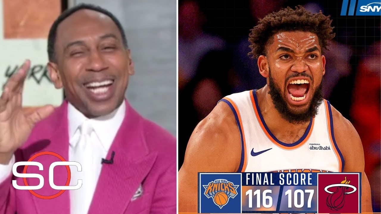 Stephen A EXCITED New York Knicks beat Miami Heat 116-107; Karl-Anthony Towns 44 Pts; Brunson 22 Pts