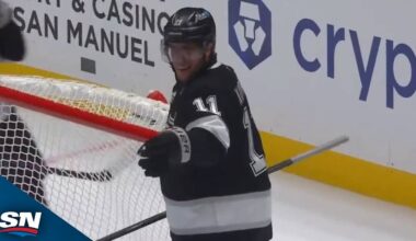Kings' Brandt Clarke Uses Slick Spin Move To Assist Anze Kopitar Goal