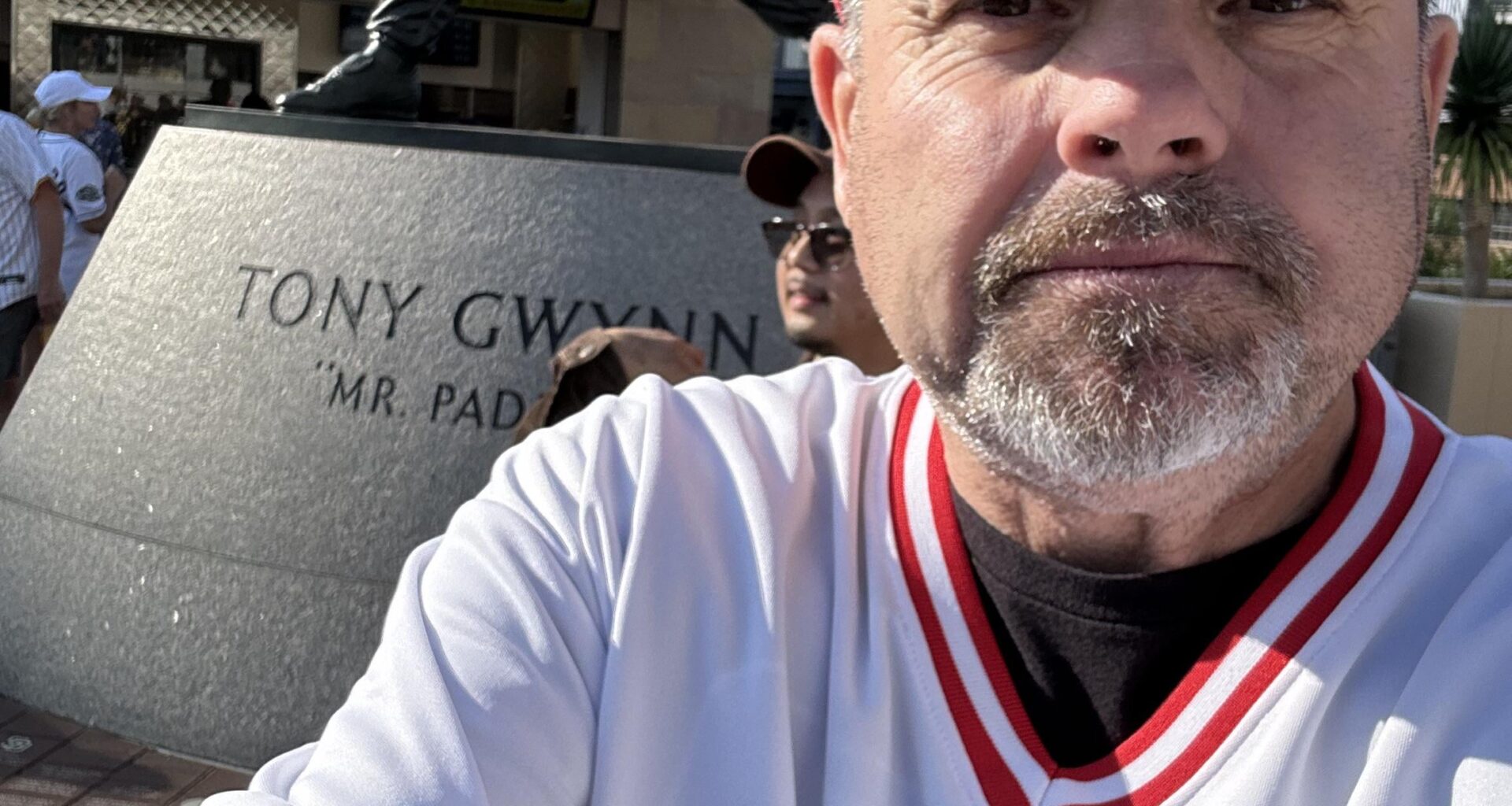 at the Braves-Padres game tonight