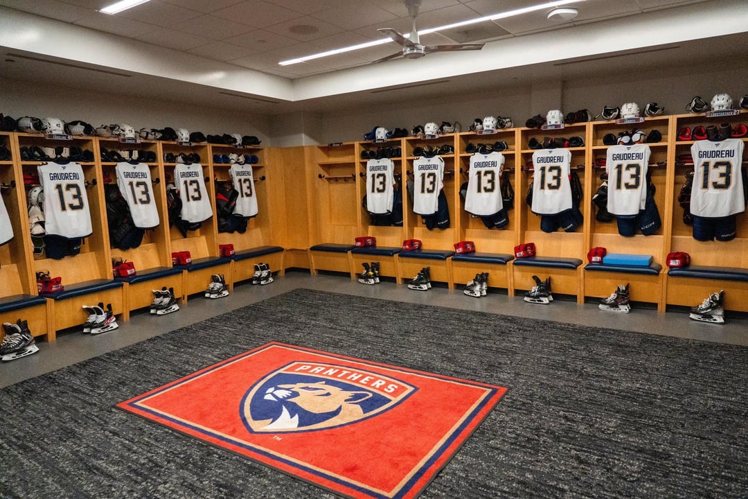 Florida’s locker room before warm ups