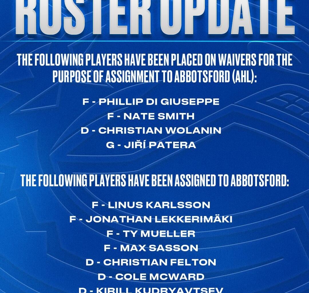 Canucks Roster Moves (241001)