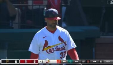 On this day (10/02/22): 

Albert Pujols, Yadier Molina and Adam Wainwright exit a regular season game in St. Louis together one final time