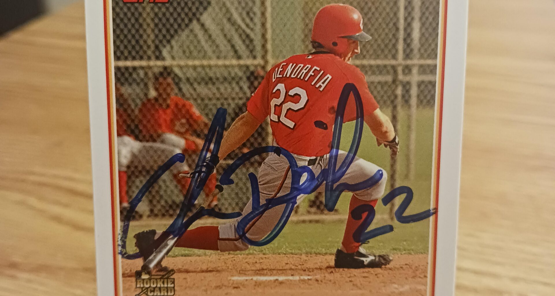 Posting a Reds autographed card every day until we win the World Series. Day 484: Chris Denorfia