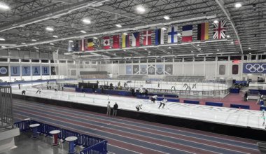The Utah Hockey Club utilizes an Olympic Speed Skating Oval for practice