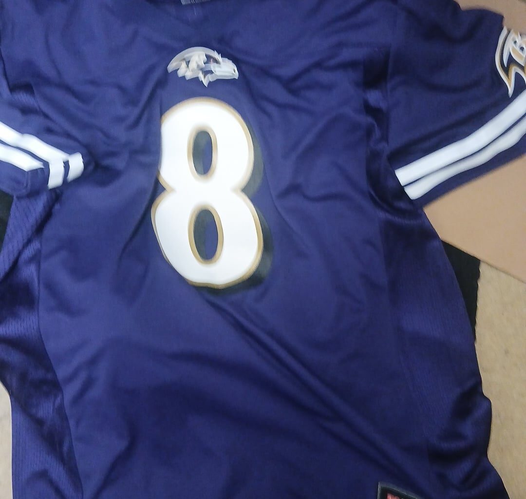 Well Flock I finally got me a Lamar jersey, sucks it's a walmart non authentic but he'll it's still an NFPA jersey and it's Lamar and purple Friday is tomorrow so I am happy 😊