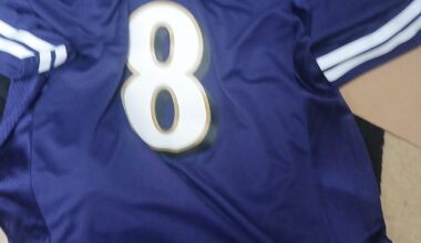 Well Flock I finally got me a Lamar jersey, sucks it's a walmart non authentic but he'll it's still an NFPA jersey and it's Lamar and purple Friday is tomorrow so I am happy 😊