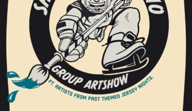 Artshow ft. Designers of past themed jersey nights this Sat before the los tibs game.