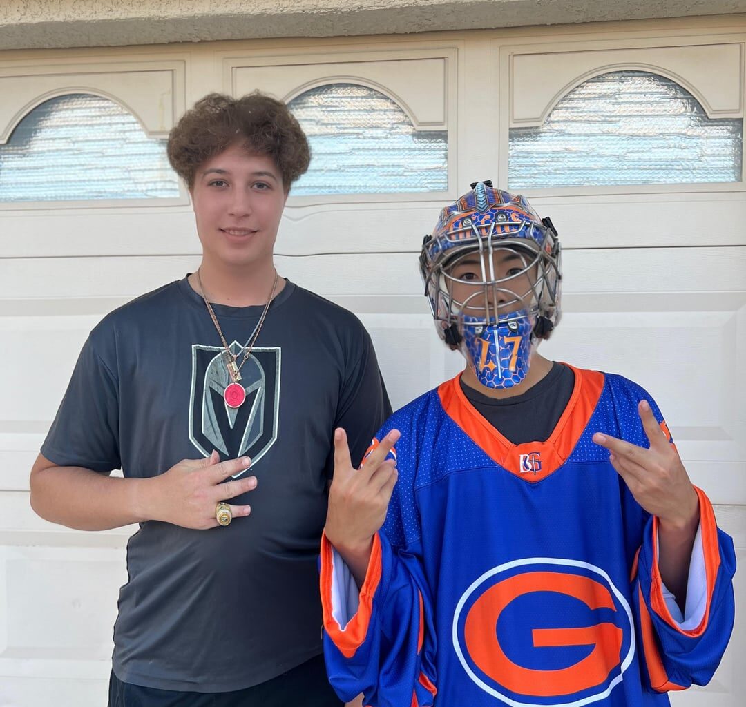 Vegas HS helmet wrap I did , replica of Jonathan Quicks battle armor design with some personal touches & team colors!