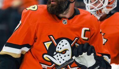 Some 2024 NHL jerseys with ad patches and helmet ads removed