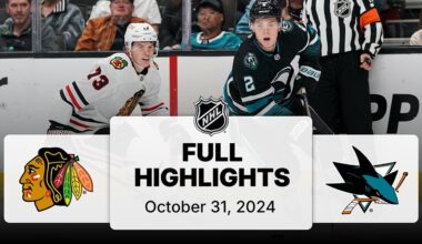NHL Highlights | Blackhawks vs. Sharks - October 31, 2024