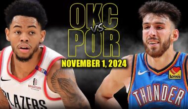 Oklahoma City Thunder vs Portland Trail Blazers Full Game Highlights - November 1|2024-25 NBA Season