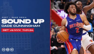 Post-Game Press Conference: Cade Cunningham | Pistons vs NYK | 11.01.24