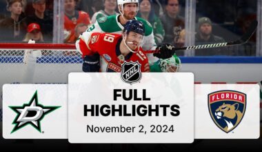 NHL Highlights | Stars vs. Panthers - November 2, 2024 | Global Series Finland