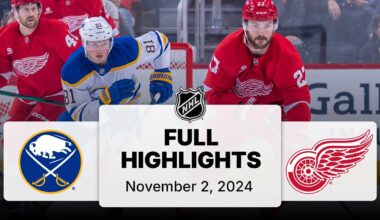 NHL Highlights | Sabres vs. Red Wings - November 2, 2024
