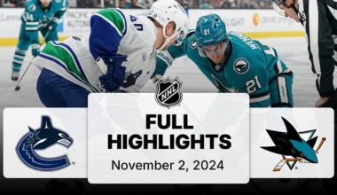 NHL Highlights | Canucks vs. Sharks | November 02, 2024
