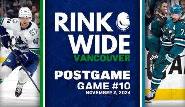 RINK WIDE POST-GAME: Vancouver Canucks at San Jose Sharks |  Game 10 - Nov. 2, 2024