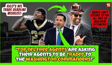 🚨"NFL Players Asking Agents for TRADE TO WSH"! ALL-PRO CB Marshon Lattimore! TRADE DEADLINE WISHLIST