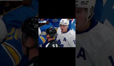 Matthews NAILS Suter after Marner gets hit #hockey #leafs #nhl #blues