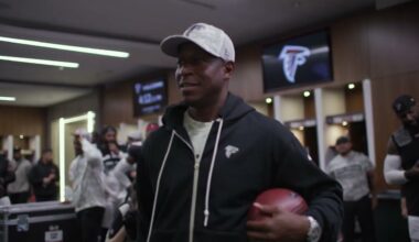 Atlanta Falcons locker room speech after conference win against Dallas Cowboys | NFL
