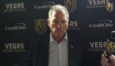 Bruce Cassidy Pregame 10/30: We Are A Confident Team