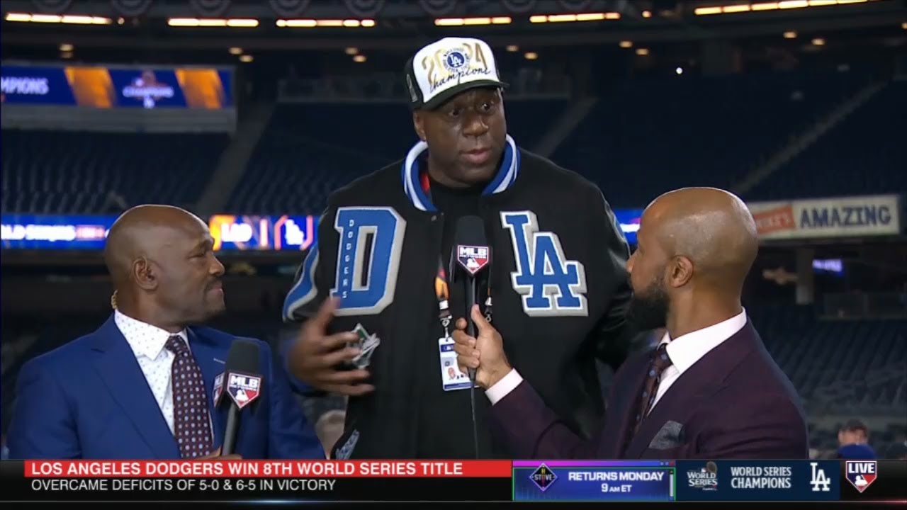 MLB Tonight | Magic Johnson "GOES CRAZY" as Dodgers beat Yankees 7-6 and are World Series Champions
