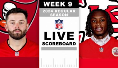 Buccaneers vs Chiefs Week 9 LIVE Scoreboard!