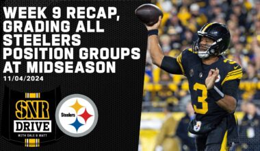 Recap of Week 9 NFL Games, Grades for All Steelers Positions in First Half | Pittsburgh Steelers