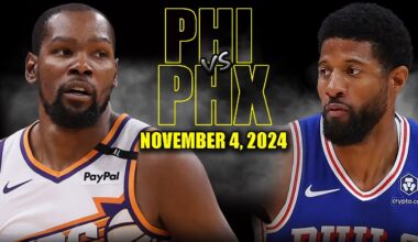 Phoenix Suns vs Philadelphia 76ers Full Game Highlights - November 4, 2024 | 2024-25 NBA Season