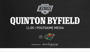 Forward Quinton Byfield | 11.05 LA Kings Win over Minnesota Wild