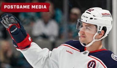 Kevin Labanc and Head Coach Dean Evason, Blue Jackets @ Sharks | Postgame Media