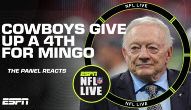 ‘The price is the problem’ 👀 NFL Live reacts to Cowboys trading a 4th-round pick for Jonathan Mingo