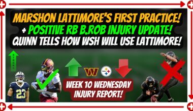 🎥WATCH: Marshon Lattimore's FIRST WSH Practice! Speaks to Media! GREAT B.Rob Injury Update! & More!👀
