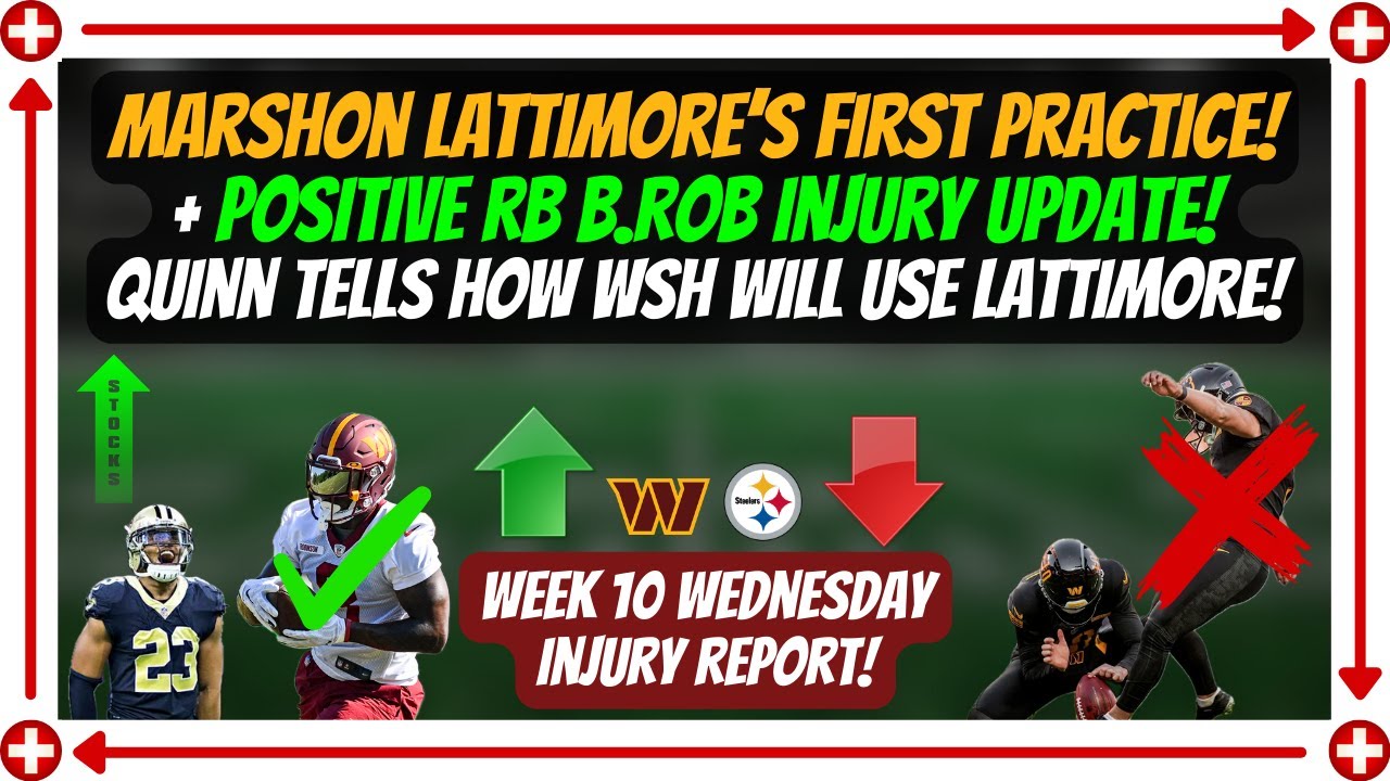 🎥WATCH: Marshon Lattimore's FIRST WSH Practice! Speaks to Media! GREAT B.Rob Injury Update! & More!👀