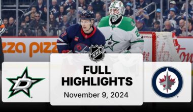 NHL Highlights | Stars vs. Jets | November 09, 2024