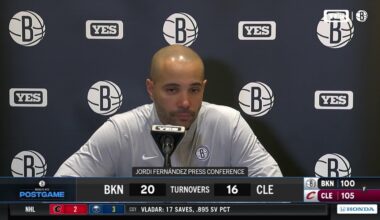 Head Coach Jordi Fernández after Nets' fall to Cavaliers