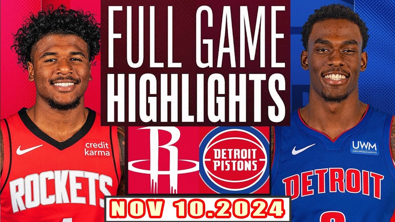 Detroit Pistons Vs Houston Rockets FULL GAME Highlights Nov 10,2024 NBA Season