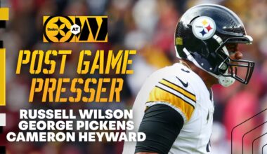 Wilson, Pickens & Heyward Postgame Press Conference (Week 10 at Commanders) | Pittsburgh Steelers