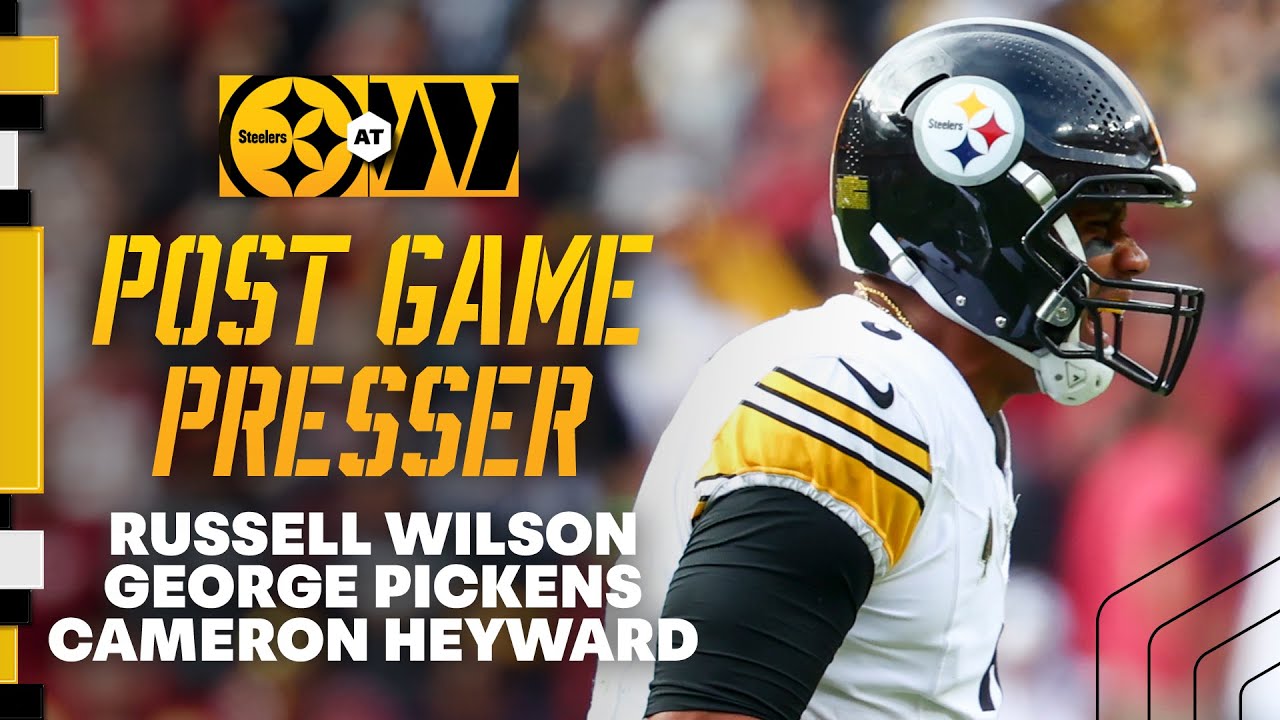 Wilson, Pickens & Heyward Postgame Press Conference (Week 10 at Commanders) | Pittsburgh Steelers