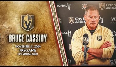 Bruce Cassidy Pregame 11/11: Honoring Veteran's Day & The Approach Against Carolina