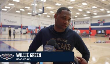 Willie Green on Brandon Boston, Yves Missi, injuries | Pelicans Practice 11/12/24